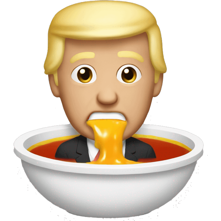 trump eat soup emoji