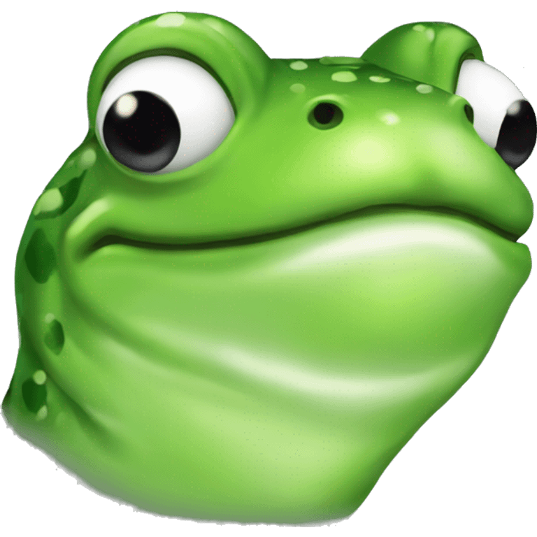 Frog air kiss emoji