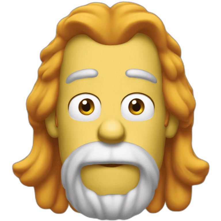 Homer avec des cheuveux roux emoji