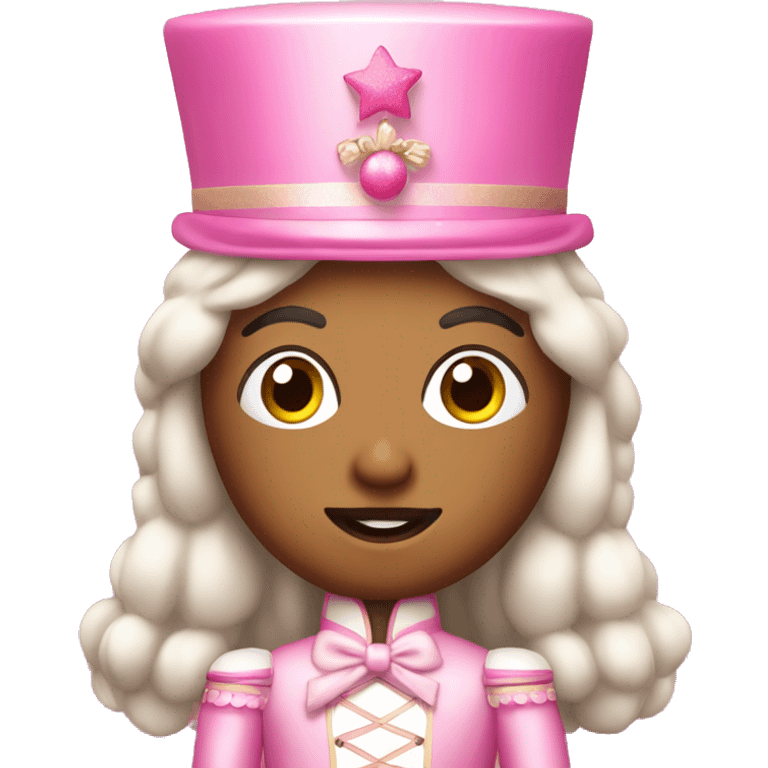 Pink nutcracker with sugar pop emoji