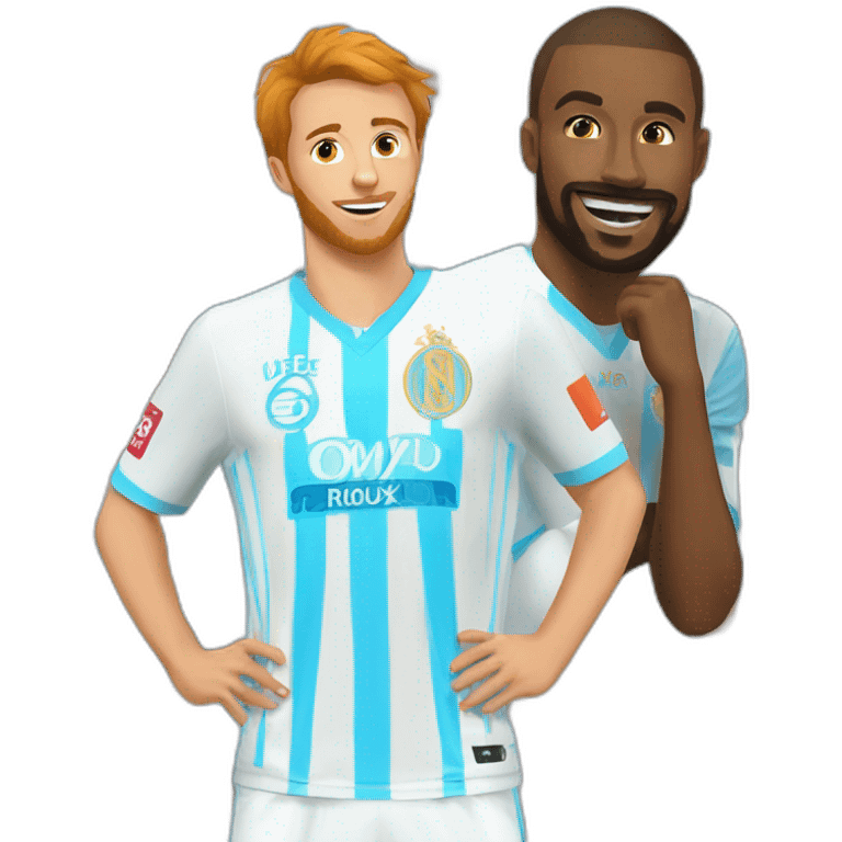 Chat roux en olympique de marseille emoji