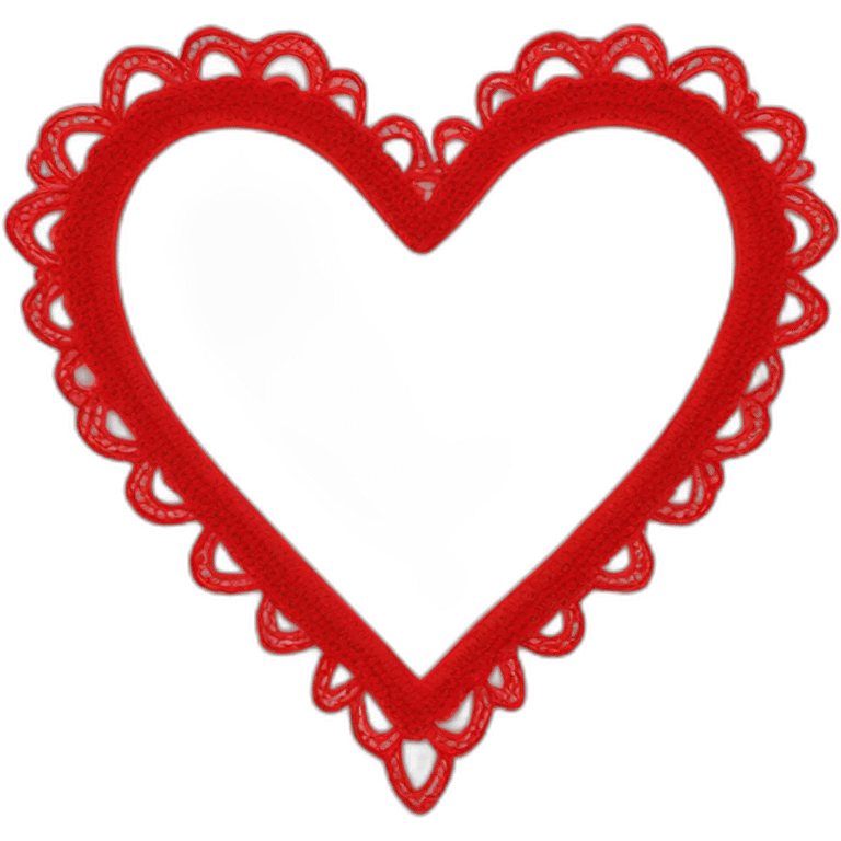 Red lace heart frame  emoji