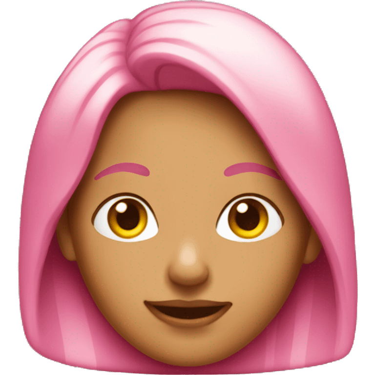 pink haired tanned woman emoji