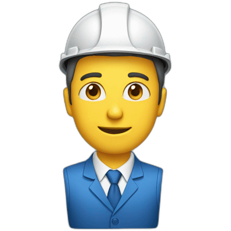 Engineer in blue suit emoji