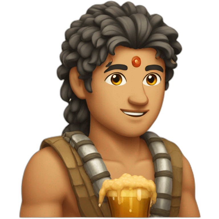 Ashoka tano with beer emoji