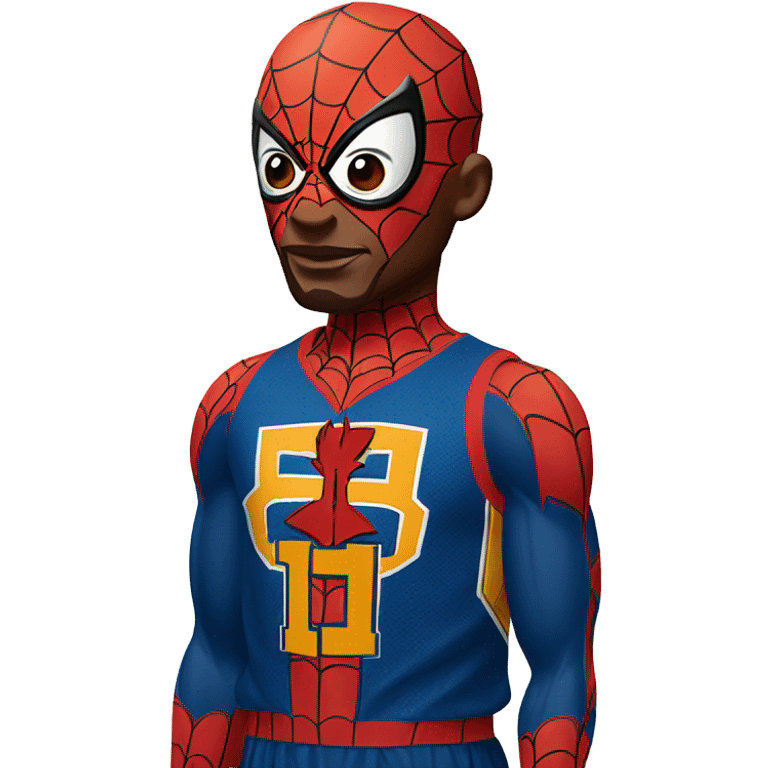 Spider-Man in nuggets jersey emoji