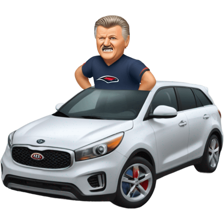 Mike ditka washing his Kia  emoji