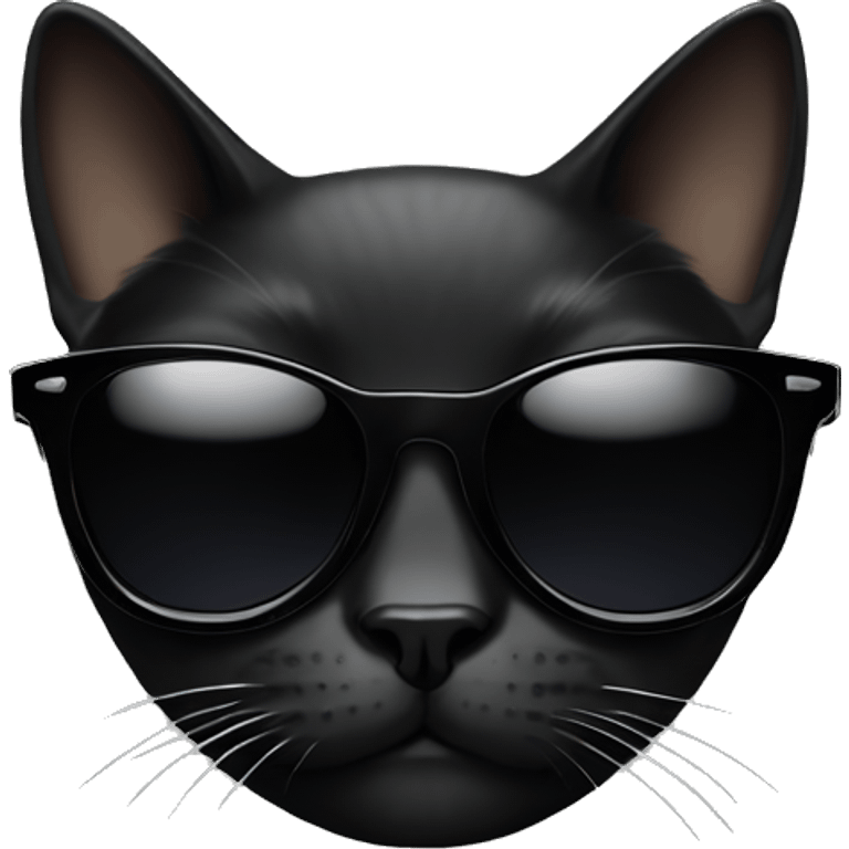 black cat with solid sunglasses emoji