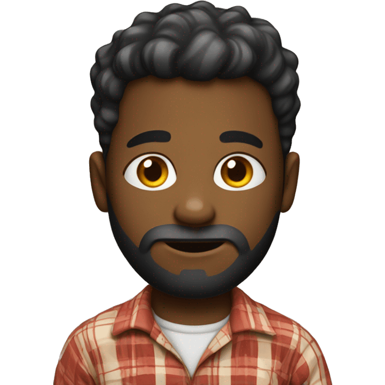 bearded boy in plaid pajamas emoji