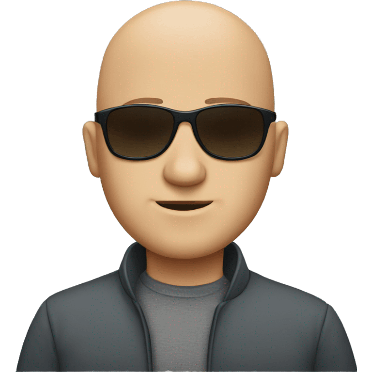 Bald guy with sunglasses emoji