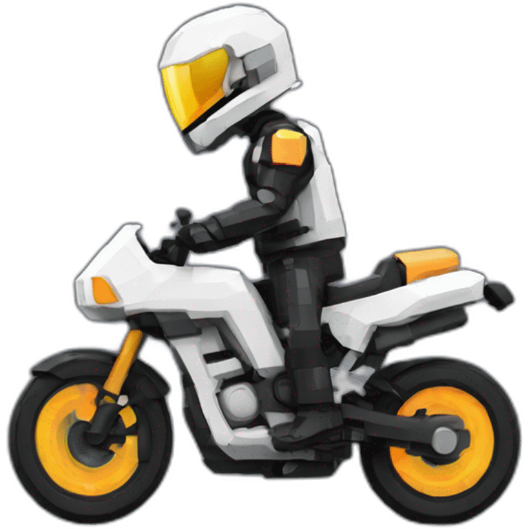 Futuristic moto 8bits in profile emoji