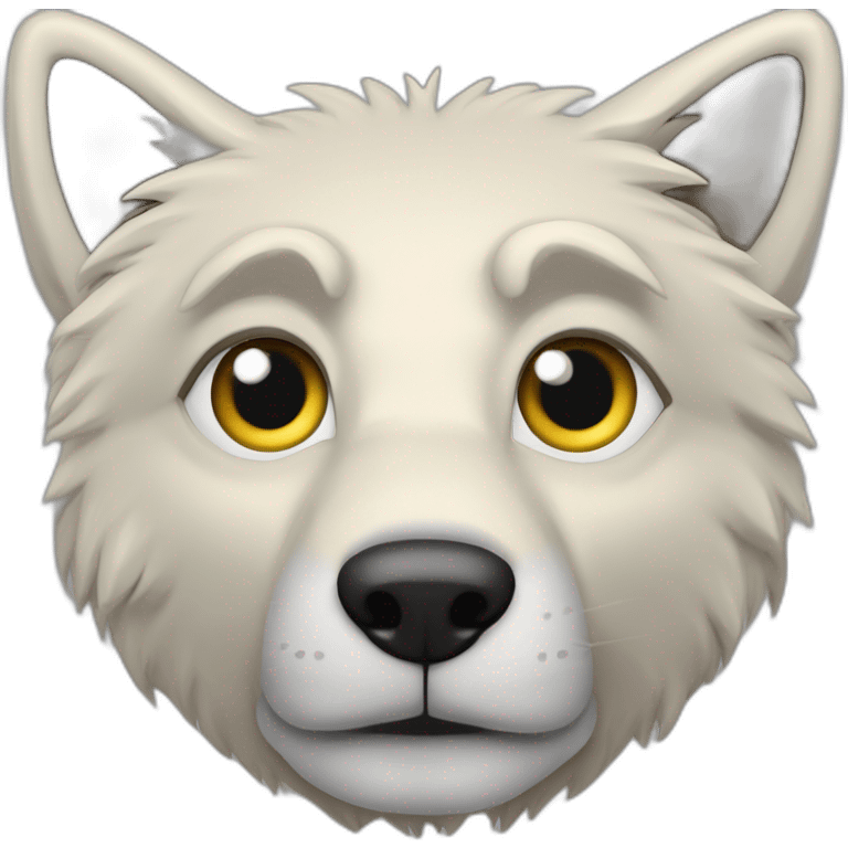 Loup clin d’oeil emoji