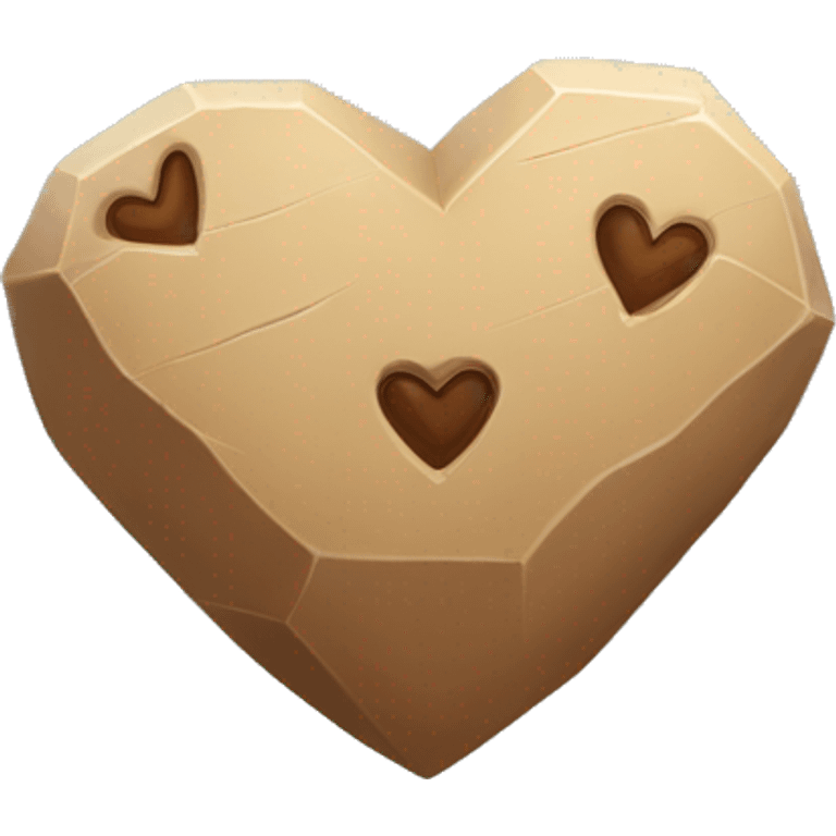 Piedra corazón piedra emoji