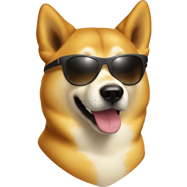 doge with sun glass emoji