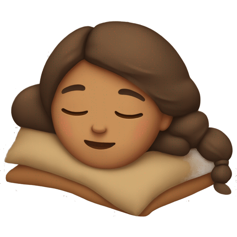 brown cozy girl sleeping  emoji