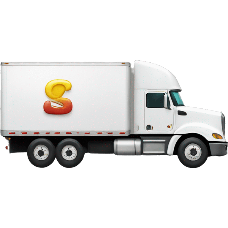 Semi truck with “PGS” letters on the side emoji