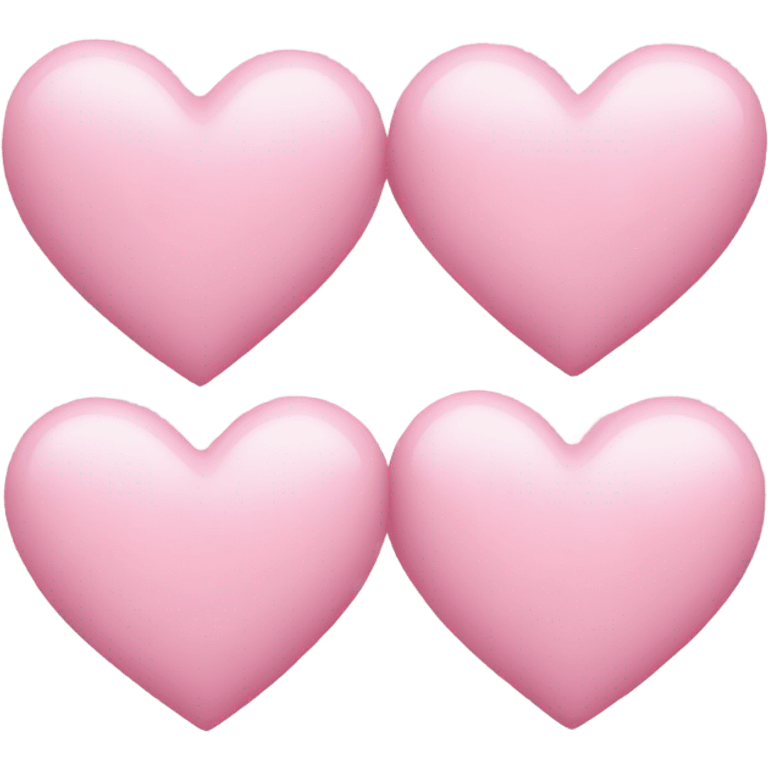 Three light pink hearts  emoji