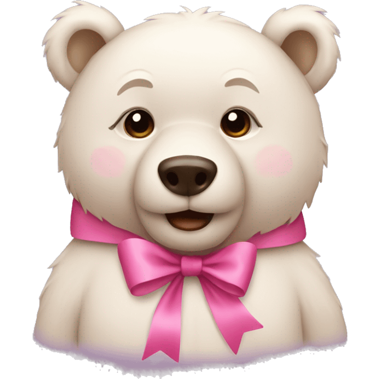 bear with a pink bow emoji