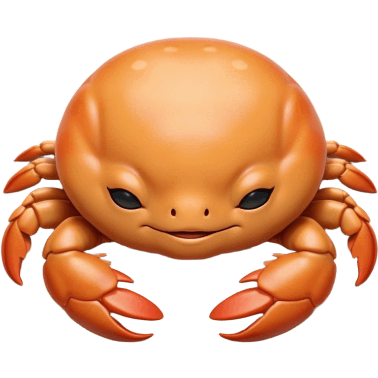 Meme-Worthy Cute Sleeping Baby Crab Portrait Emoji, Head and body resting peacefully with a contented smile, showcasing a petite, delicately armored form and eyes gently closed in serene slumber, Simplified yet adorably endearing features, highly detailed, glowing with a soft, drowsy coastal light, high shine, relaxed and utterly lovable, stylized with an air of playful laziness, soft glowing outline, capturing the essence of a sleeping baby crab that feels destined to become the next viral icon of adorable rest! emoji