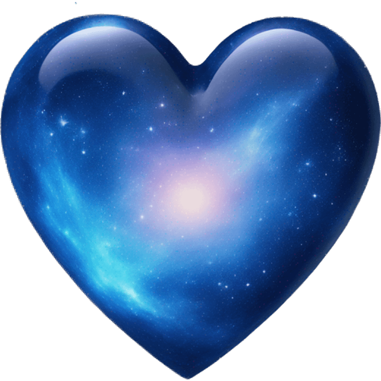 shiny BLUE galaxy heart emoji