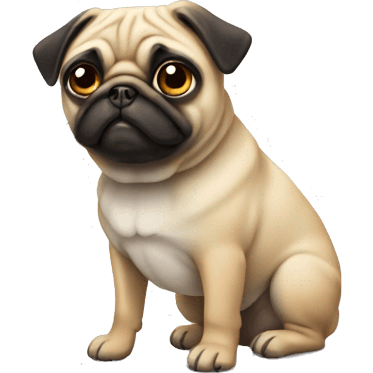 Pug with hanging ears emoji