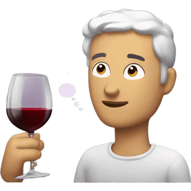 Wine in a thought bubble emoji