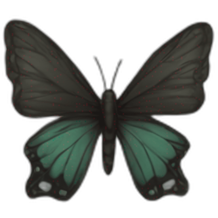 Mariposa color negro emoji