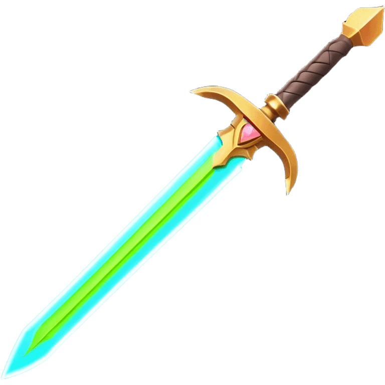 Clash of Clans aesthetic: Cinematic heroic Star Wars light sabre Emoji, rendered in a 3D vector-style similar to standard emojis with minimal shading and bold, simplified shapes. A compact, vibrant energy blade with a neon-hued, glowing edge . Stylized with a touch of interstellar elegance and a soft glowing outline, capturing the essence of a legendary energy blade with a friendly, playful manner! emoji