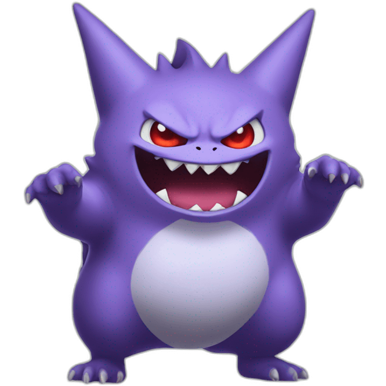 Gengar ghost Pokemon full body emoji