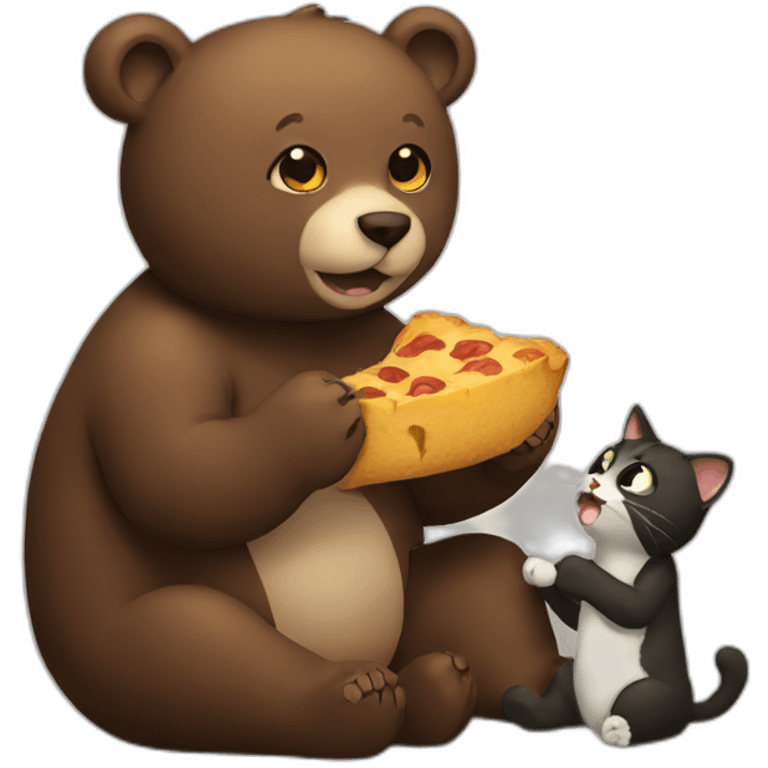 bear eating cat emoji