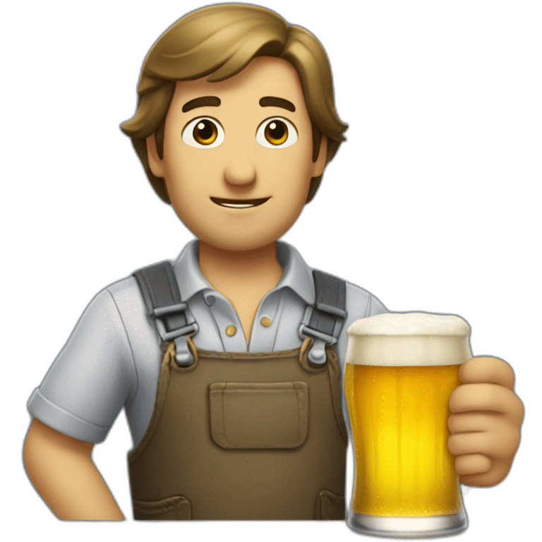 Bob le bricoleur drinking a beer emoji