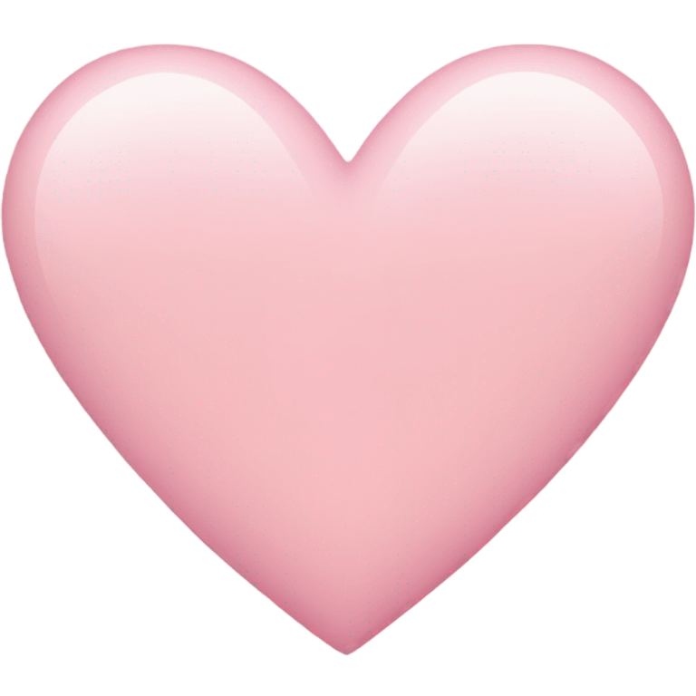 Very light pink heart with white background  emoji