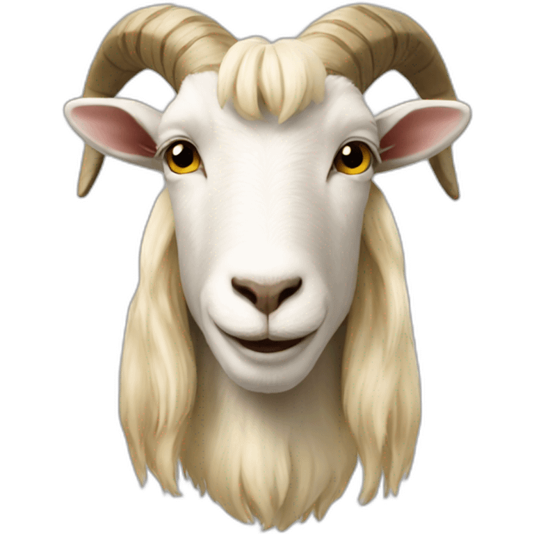 long-blond-haired-goat emoji