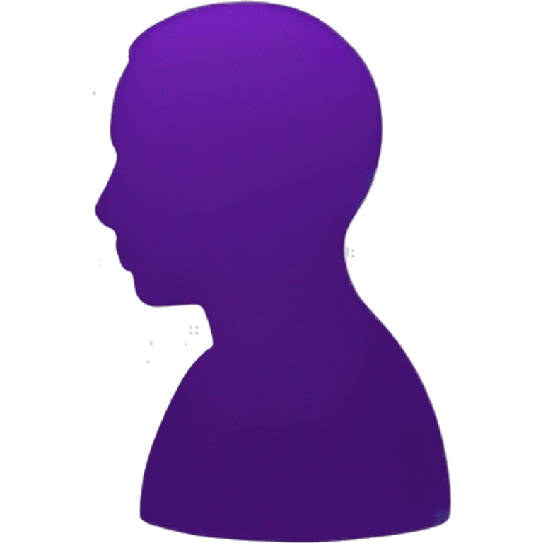 purple human silhouette emoji