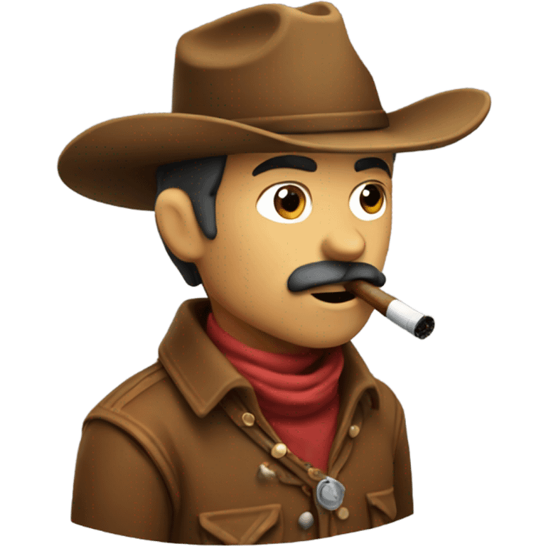 Cowboy smoking a pipe emoji