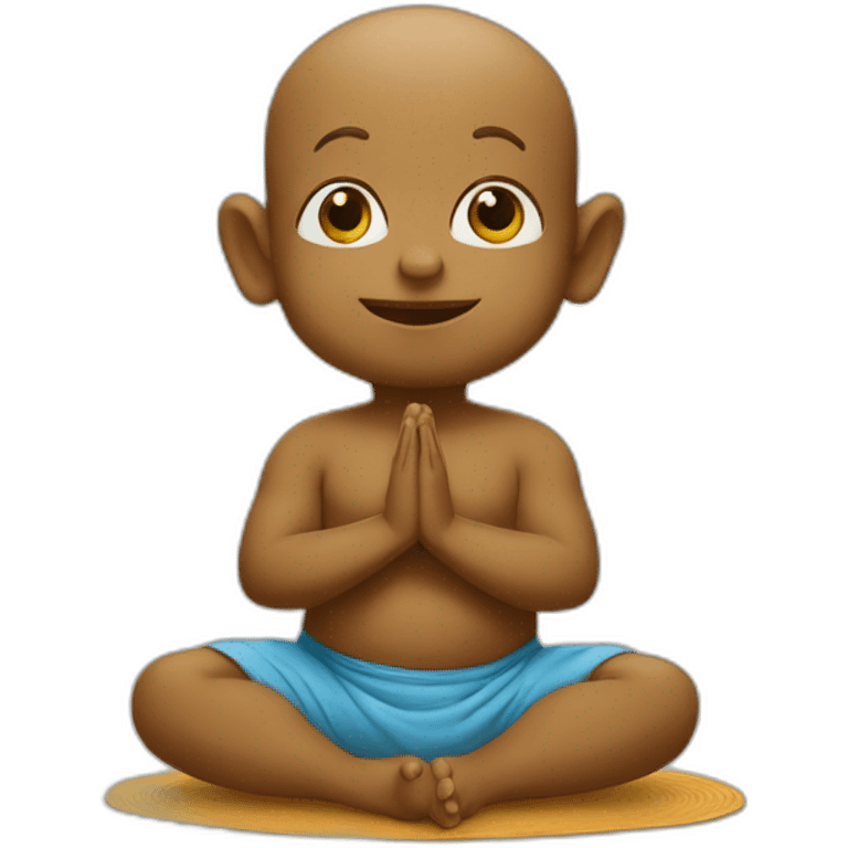 Bébé yodas qui fait du yoga et qui mange de la chakhchoukha emoji