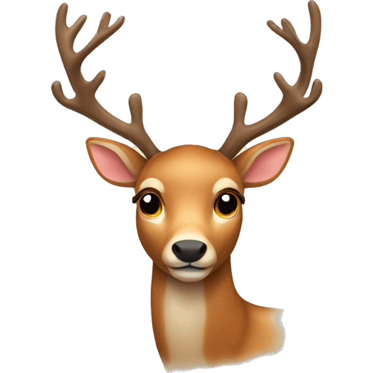 deer with New Year's antlers emoji