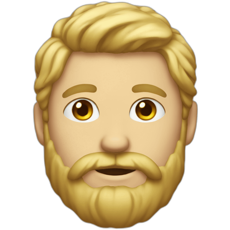 blonde man with big beard and cat on head emoji