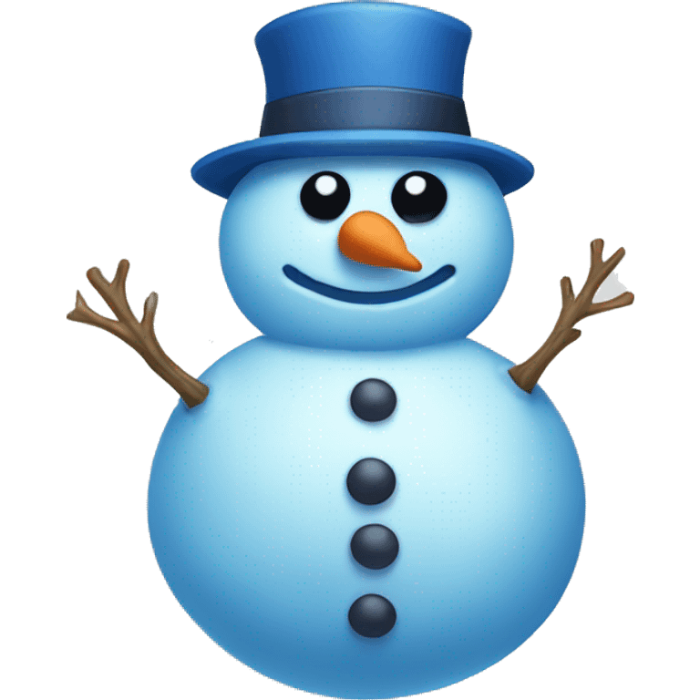 Blue snowman emoji