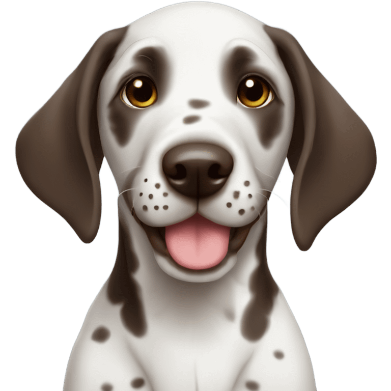 puppy german pointer smiling emoji