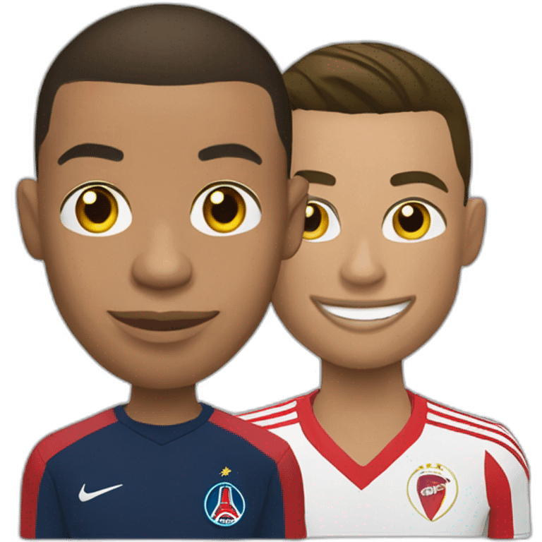 Kylian Mbappe avec Cristiano Ronaldo emoji