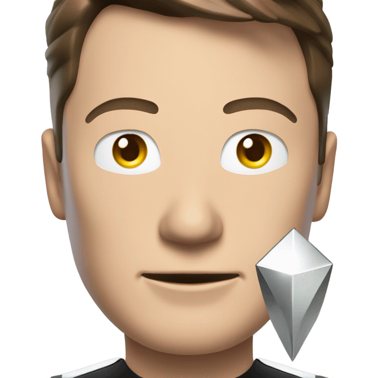 elon musk have silver play button emoji