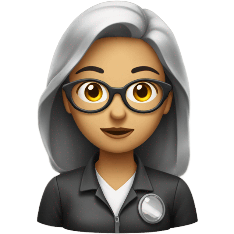 DETIVE MULHER INVESTIGANDO COM LUPA emoji