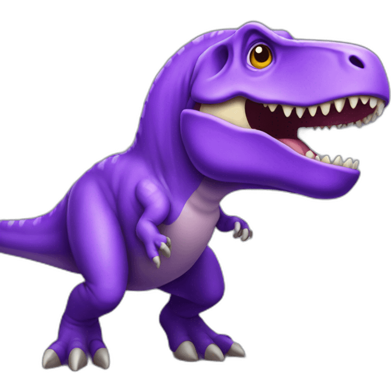 purple-colored t-rex emoji