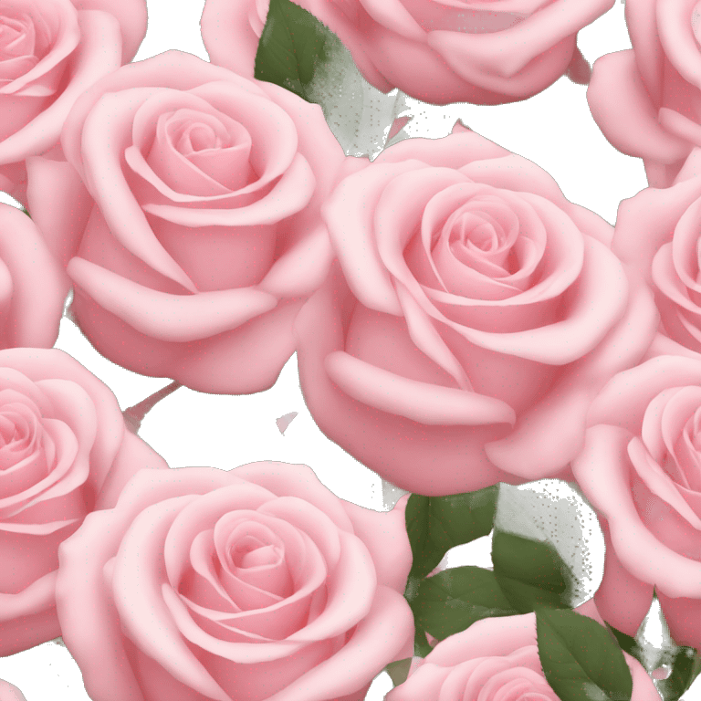 Beautiful light pink roses emoji