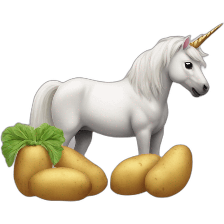 unicorn with potatoes emoji