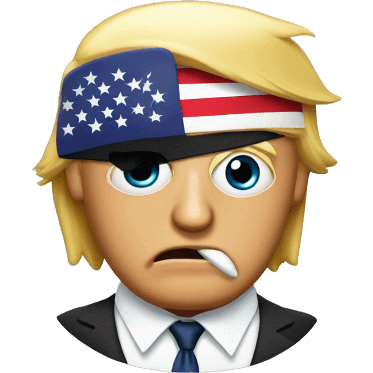 Donald Trump with eye patch emoji