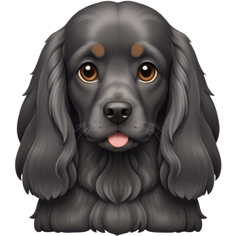 dark grey english cocker spaniel  emoji