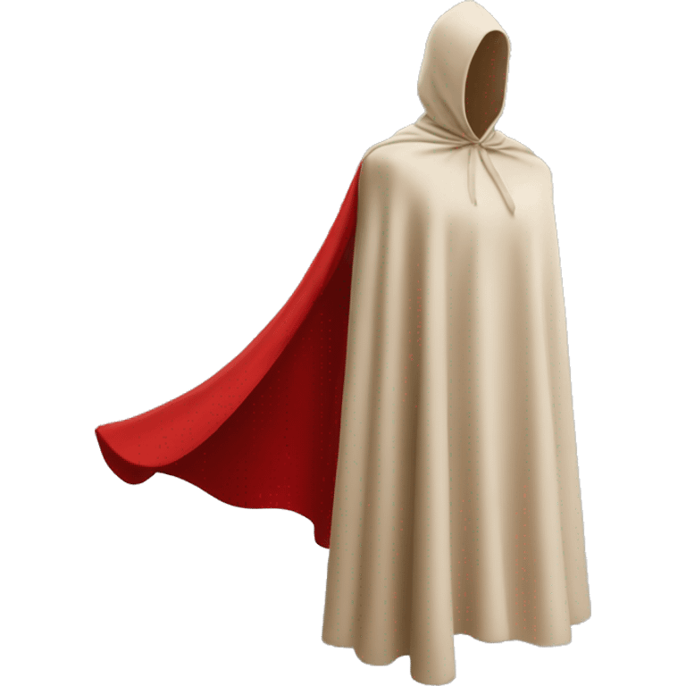 faceless beige mannequin flying red cape emoji