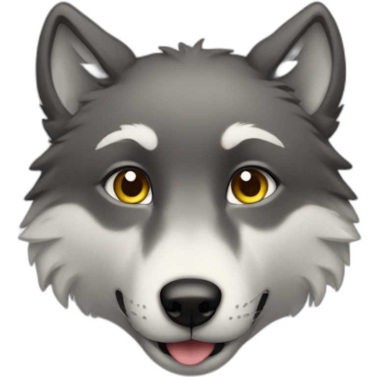 Cute wolf emoji